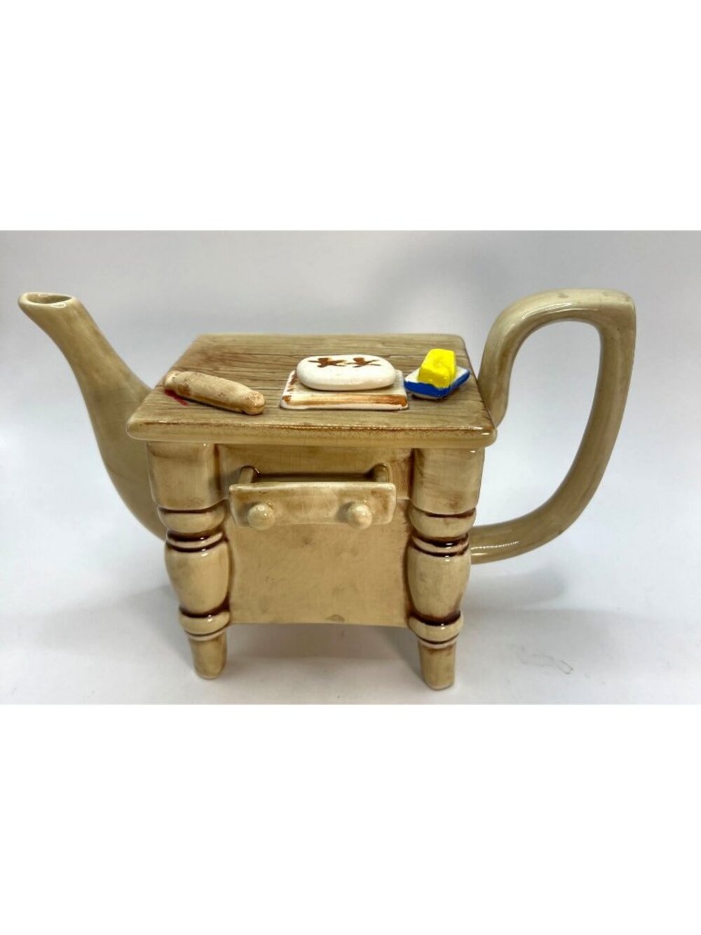 Vintage 1988 South West Ceramics Sunshine Kitchen Table Baking Day Teapot